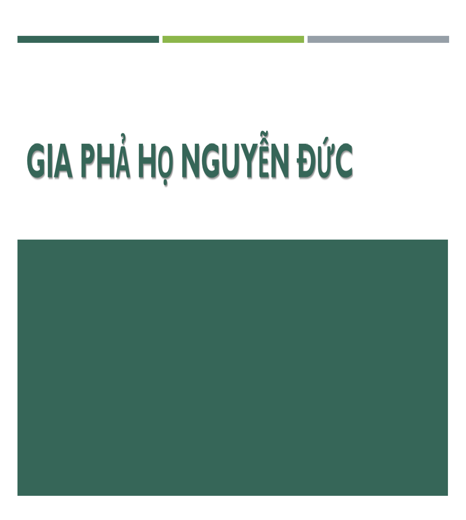 DÒNG HỌ NGUYỄN ĐỨC